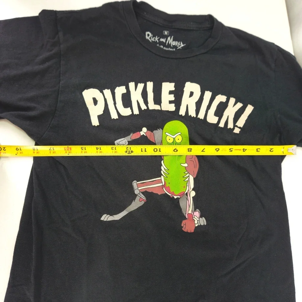 Rick and Morty Pickle Rick Black Graphic T-Shirt Adult‎ Swim Ripple Junction M